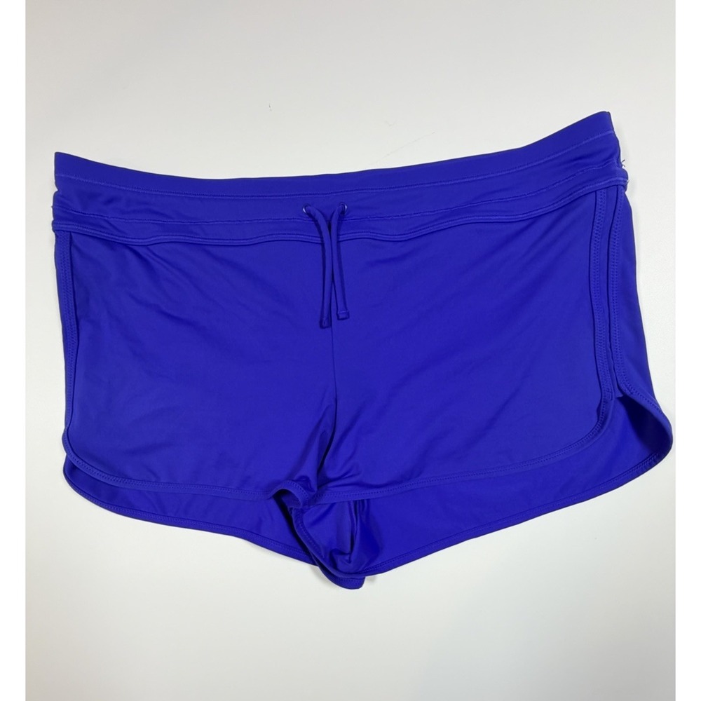 Athleta Surge Swim Shorts Women's Large Purple Boardshort Lined Beach Modest